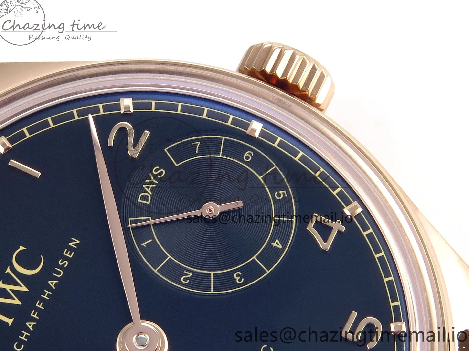 MIROTIME 0110 Portugieser Automatic 42mm RG APSF 1:1 Best Edition Black Dial on Black Leather Strap A Original 7007